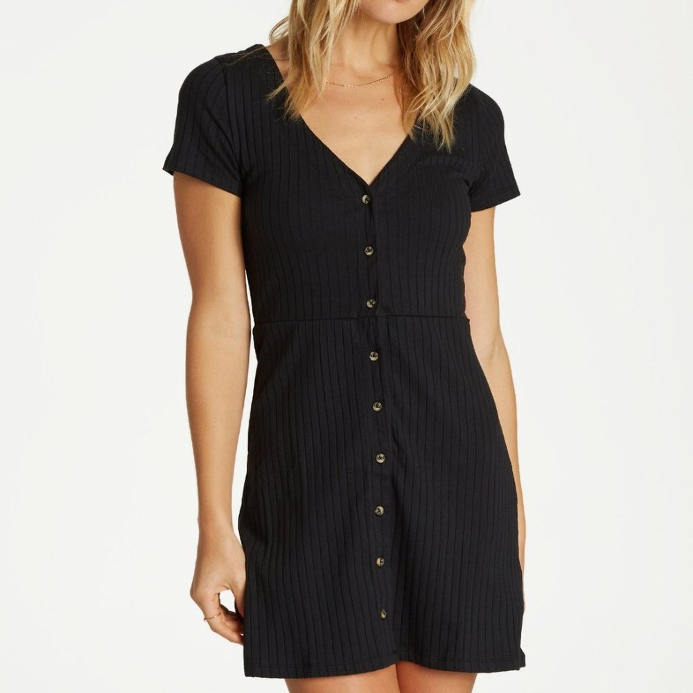Billabong Button Front Mini Dress